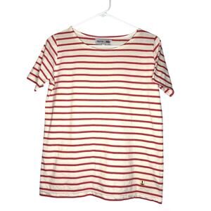 Madewell x Armor Lux Sunwashed Red & Cream Breton Stripe Nautical Tee XS
